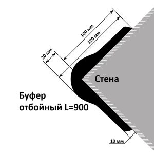 буфер отбойный защита стен 900